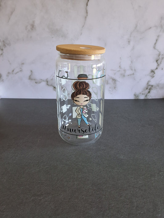 Nurse Is Life Glass Tumbler