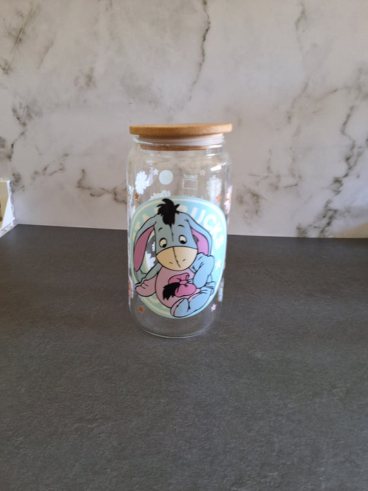 Eeyore Starbucks Glass Tumbler