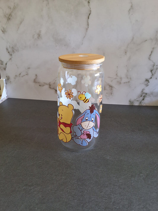 Pooh Bear Glass Tumbler