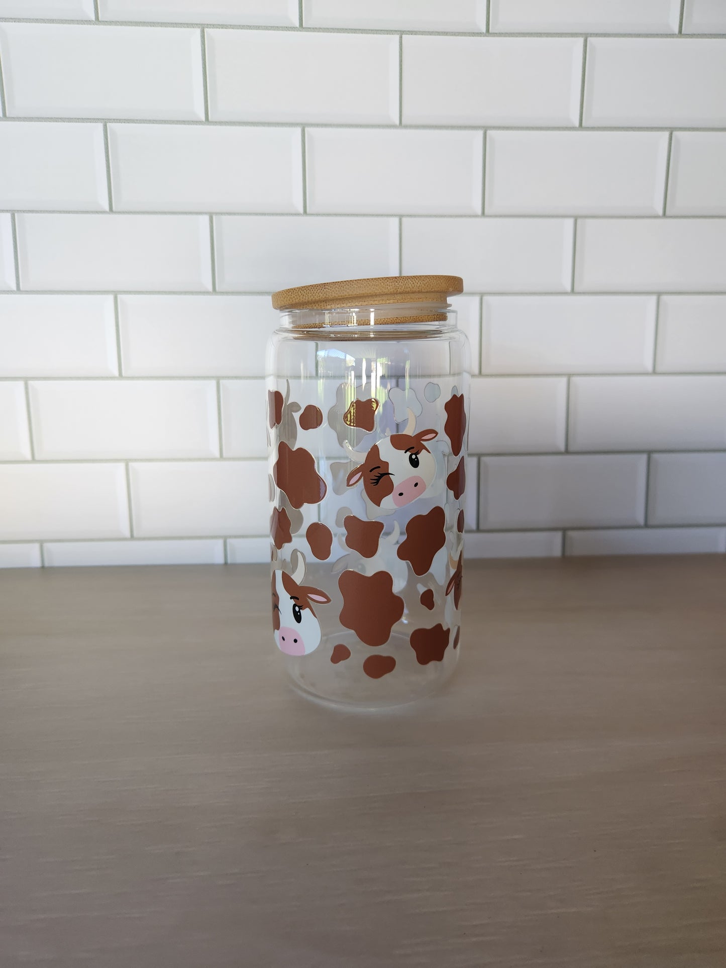 Brown Cow Glass Tumbler