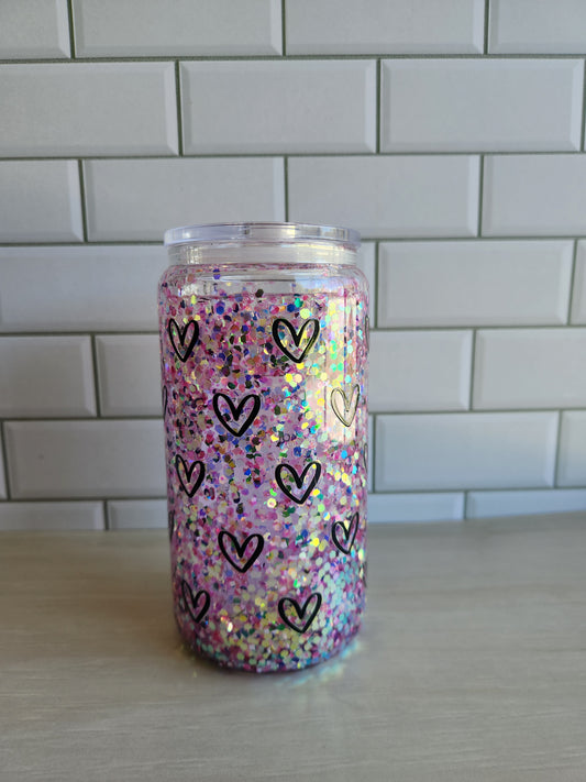 Love Heart Snow Globe Tumbler