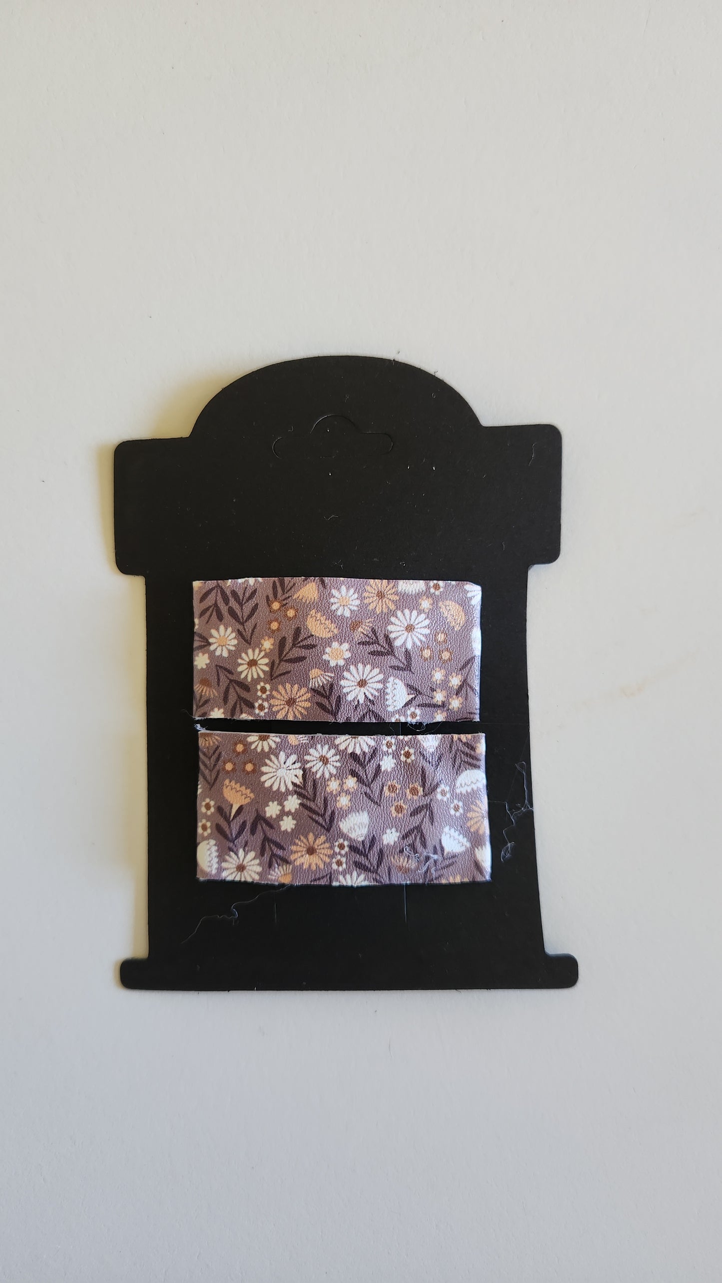 Floral Retro Brown Snap Hair Clip